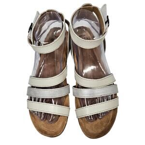 Earth Origins Lyndon Leesa Strappy Sandals Sand/White Women's 8 NWOB
